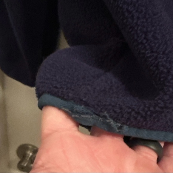 Men's Women's Vintage Patagonia Synchilla Pull Over Fleece M Blue Green Hiking - Picture 5 of 7